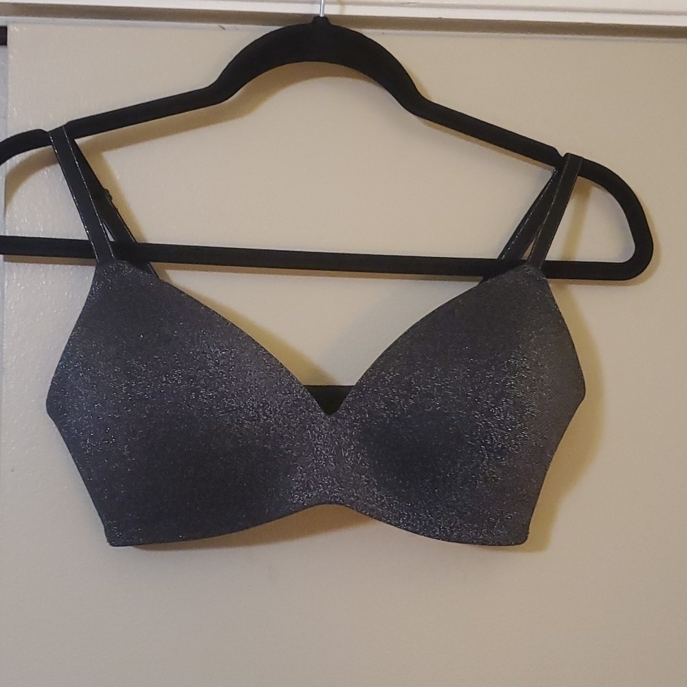 b.tempt'd black and silver metallic bra Size 32 D